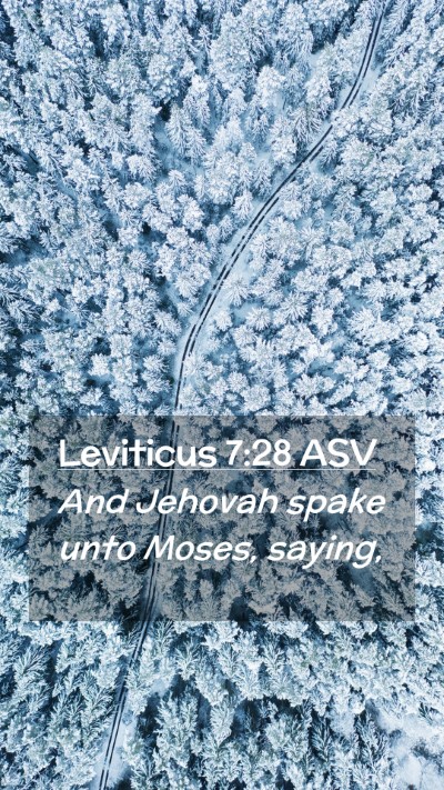 Picture 02 - Leviticus 7:28 ASV Mobile Phone Wallpaper - And Jehovah spake unto Moses, - Mobile Bible Verse Wallpaper