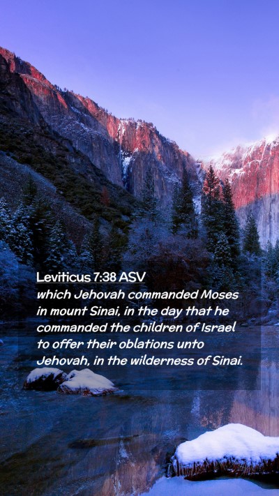 Picture 02 - Leviticus 7:38 ASV Mobile Phone Wallpaper - which Jehovah commanded Moses in mount Sinai, in - Mobile Bible Verse Wallpaper