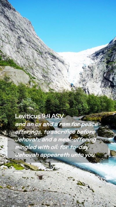 Picture 02 - Leviticus 9:4 ASV Mobile Phone Wallpaper - and an ox and a ram for peace-offerings, to - Mobile Bible Verse Wallpaper