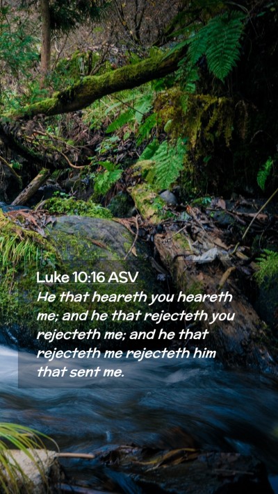 Picture 02 - Luke 10:16 ASV Mobile Phone Wallpaper - He that heareth you heareth me; and he that - Mobile Bible Verse Wallpaper