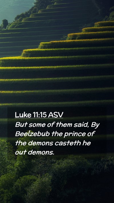 Picture 02 - Luke 11:15 ASV Mobile Phone Wallpaper - But some of them said, By Beelzebub the prince of - Mobile Bible Verse Wallpaper