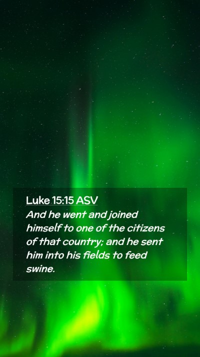 Picture 02 - Luke 15:15 ASV Mobile Phone Wallpaper - And he went and joined himself to one of the - Mobile Bible Verse Wallpaper