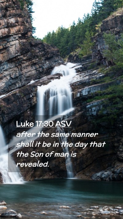 Picture 02 - Luke 17:30 ASV Mobile Phone Wallpaper - after the same manner shall it be in the day that - Mobile Bible Verse Wallpaper