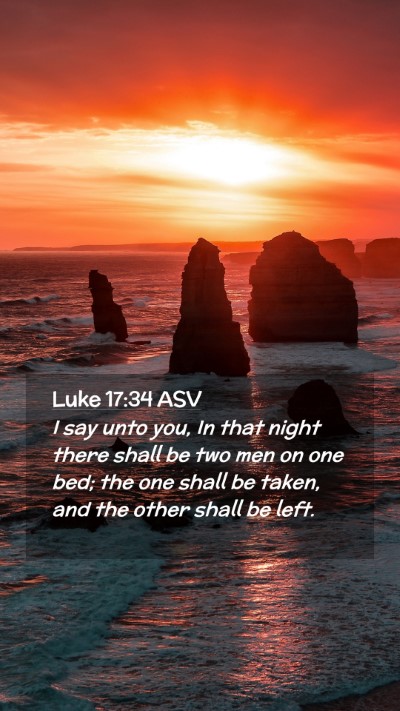 Picture 02 - Luke 17:34 ASV Mobile Phone Wallpaper - I say unto you, In that night there shall be two - Mobile Bible Verse Wallpaper