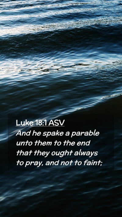 Picture 02 - Luke 18:1 ASV Mobile Phone Wallpaper - And he spake a parable unto them to the end that - Mobile Bible Verse Wallpaper