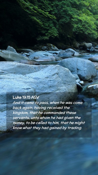 Picture 02 - Luke 19:15 ASV Mobile Phone Wallpaper - And it came to pass, when he was come back again, - Mobile Bible Verse Wallpaper