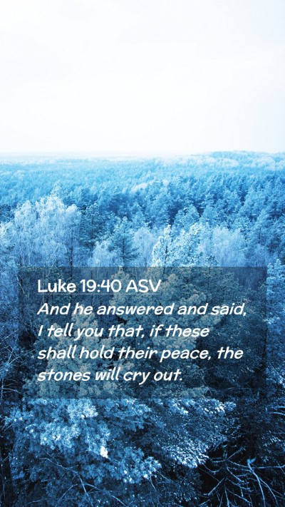 Picture 02 - Luke 19:40 ASV Mobile Phone Wallpaper - And he answered and said, I tell you that, if - Mobile Bible Verse Wallpaper