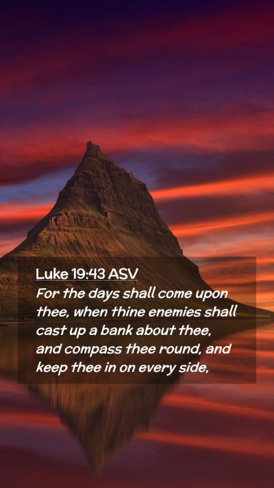 Picture 02 - Luke 19:43 ASV Mobile Phone Wallpaper - For the days shall come upon thee, when thine - Mobile Bible Verse Wallpaper
