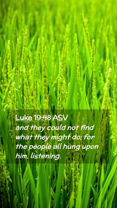 Picture 02 - Luke 19:48 ASV Mobile Phone Wallpaper - and they could not find what they might do; for - Mobile Bible Verse Wallpaper