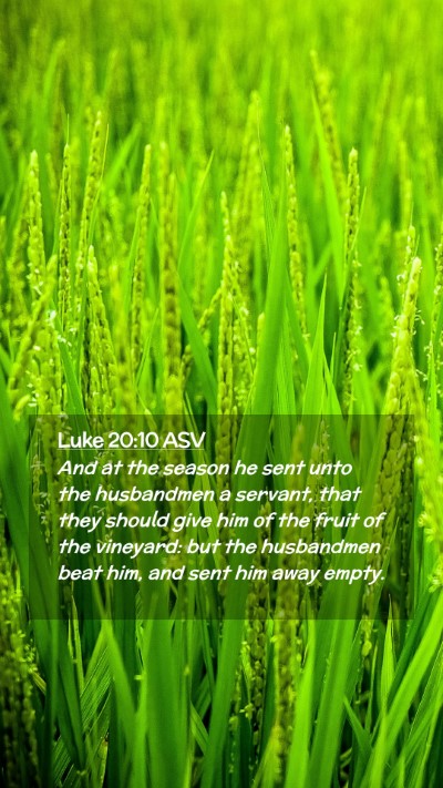 Picture 02 - Luke 20:10 ASV Mobile Phone Wallpaper - And at the season he sent unto the husbandmen a - Mobile Bible Verse Wallpaper