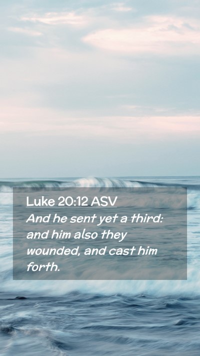 Picture 02 - Luke 20:12 ASV Mobile Phone Wallpaper - And he sent yet a third: and him also they - Mobile Bible Verse Wallpaper