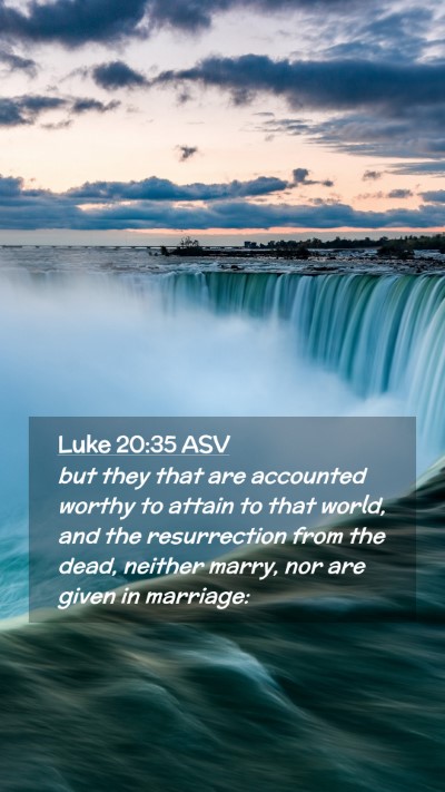 Picture 02 - Luke 20:35 ASV Mobile Phone Wallpaper - but they that are accounted worthy to attain to - Mobile Bible Verse Wallpaper