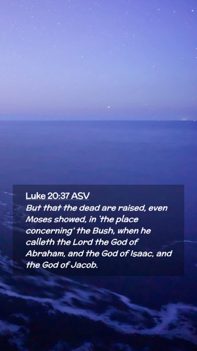 Picture 02 - Luke 20:37 ASV Mobile Phone Wallpaper - But that the dead are raised, even Moses showed, - Mobile Bible Verse Wallpaper