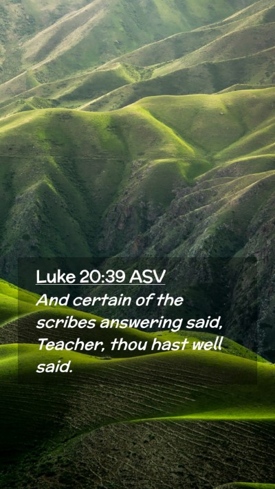 Picture 02 - Luke 20:39 ASV Mobile Phone Wallpaper - And certain of the scribes answering said, - Mobile Bible Verse Wallpaper