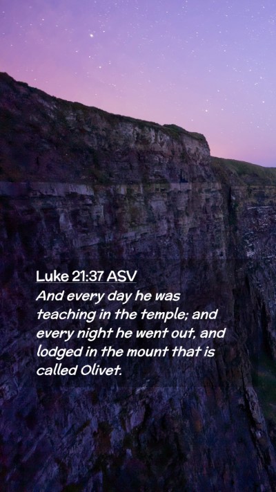 Picture 02 - Luke 21:37 ASV Mobile Phone Wallpaper - And every day he was teaching in the temple; and - Mobile Bible Verse Wallpaper