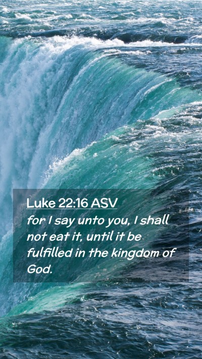 Picture 02 - Luke 22:16 ASV Mobile Phone Wallpaper - for I say unto you, I shall not eat it, until it - Mobile Bible Verse Wallpaper