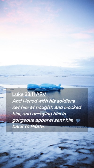 Picture 02 - Luke 23:11 ASV Mobile Phone Wallpaper - And Herod with his soldiers set him at nought, - Mobile Bible Verse Wallpaper