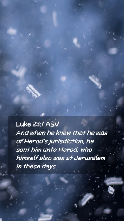 Picture 02 - Luke 23:7 ASV Mobile Phone Wallpaper - And when he knew that he was of Herod's - Mobile Bible Verse Wallpaper