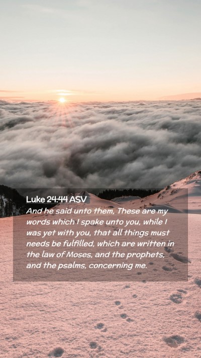 Picture 02 - Luke 24:44 ASV Mobile Phone Wallpaper - And he said unto them, These are my words which I - Mobile Bible Verse Wallpaper