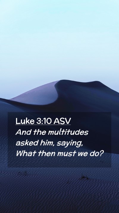 Picture 02 - Luke 3:10 ASV Mobile Phone Wallpaper - And the multitudes asked him, saying, What then - Mobile Bible Verse Wallpaper