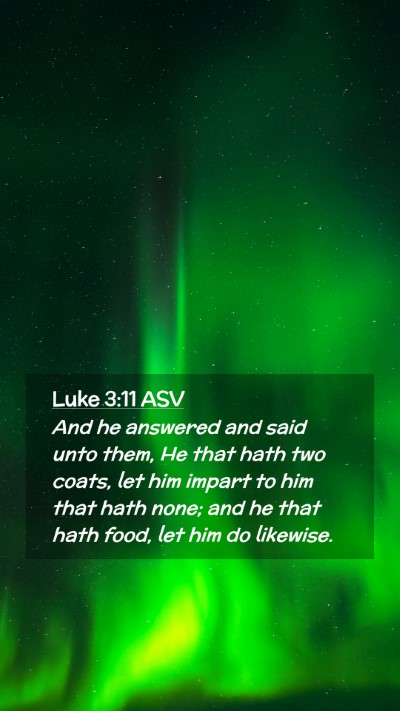 Picture 02 - Luke 3:11 ASV Mobile Phone Wallpaper - And he answered and said unto them, He that hath - Mobile Bible Verse Wallpaper