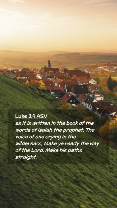 Picture 02 - Luke 3:4 ASV Mobile Phone Wallpaper - as it is written in the book of the words of - Mobile Bible Verse Wallpaper