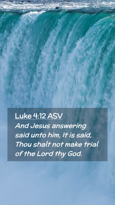 Picture 02 - Luke 4:12 ASV Mobile Phone Wallpaper - And Jesus answering said unto him, It is said, - Mobile Bible Verse Wallpaper