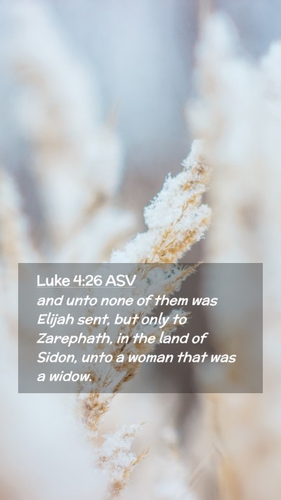 Picture 02 - Luke 4:26 ASV Mobile Phone Wallpaper - and unto none of them was Elijah sent, but only - Mobile Bible Verse Wallpaper