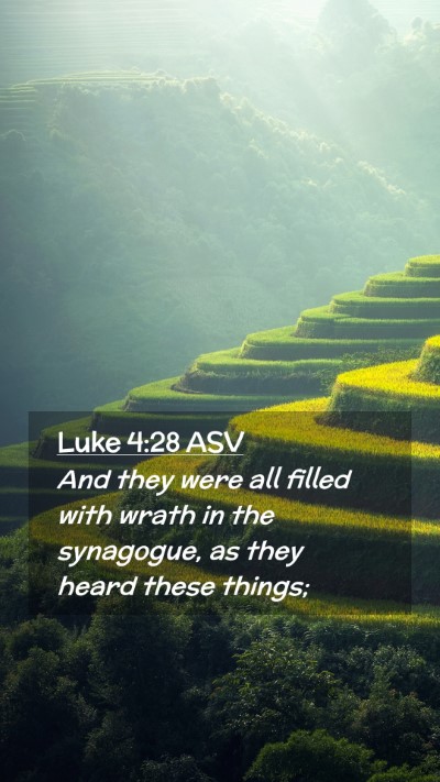 Picture 02 - Luke 4:28 ASV Mobile Phone Wallpaper - And they were all filled with wrath in the - Mobile Bible Verse Wallpaper