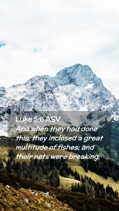 Picture 02 - Luke 5:6 ASV Mobile Phone Wallpaper - And when they had done this, they inclosed a - Mobile Bible Verse Wallpaper
