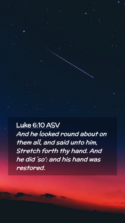 Picture 02 - Luke 6:10 ASV Mobile Phone Wallpaper - And he looked round about on them all, and said - Mobile Bible Verse Wallpaper