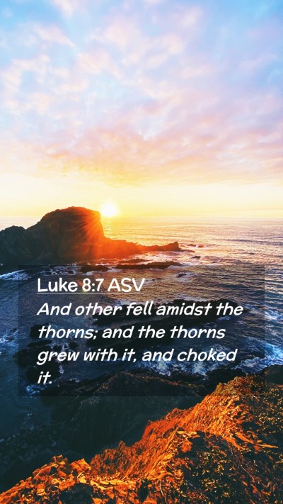 Picture 02 - Luke 8:7 ASV Mobile Phone Wallpaper - And other fell amidst the thorns; and the thorns - Mobile Bible Verse Wallpaper