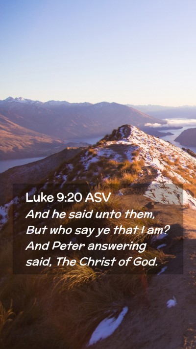 Picture 02 - Luke 9:20 ASV Mobile Phone Wallpaper - And he said unto them, But who say ye that I am? - Mobile Bible Verse Wallpaper