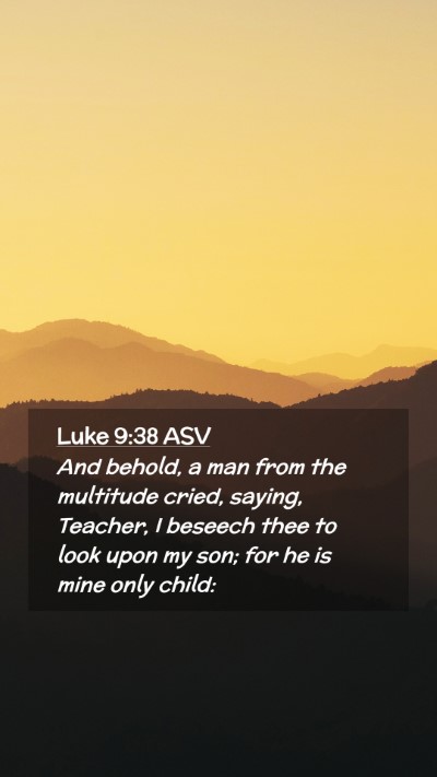 Picture 02 - Luke 9:38 ASV Mobile Phone Wallpaper - And behold, a man from the multitude cried, - Mobile Bible Verse Wallpaper