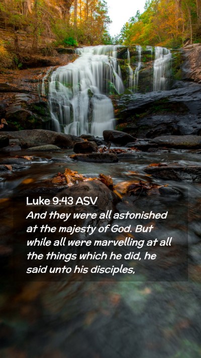 Picture 02 - Luke 9:43 ASV Mobile Phone Wallpaper - And they were all astonished at the majesty of - Mobile Bible Verse Wallpaper