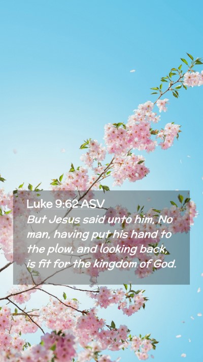 Picture 02 - Luke 9:62 ASV Mobile Phone Wallpaper - But Jesus said unto him, No man, having put his - Mobile Bible Verse Wallpaper