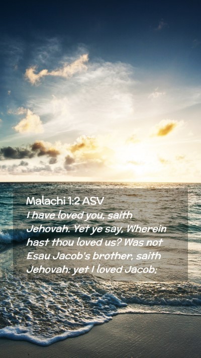 Picture 02 - Malachi 1:2 ASV Mobile Phone Wallpaper - I have loved you, saith Jehovah. Yet ye say, - Mobile Bible Verse Wallpaper