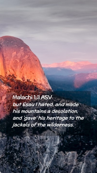 Picture 02 - Malachi 1:3 ASV Mobile Phone Wallpaper - but Esau I hated, and made his mountains a - Mobile Bible Verse Wallpaper