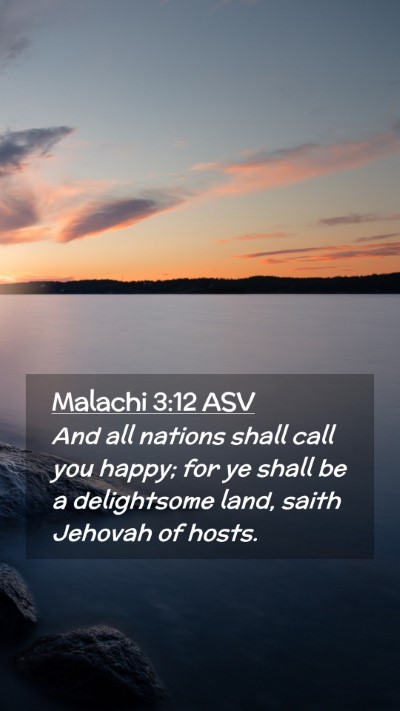 Picture 02 - Malachi 3:12 ASV Mobile Phone Wallpaper - And all nations shall call you happy; for ye - Mobile Bible Verse Wallpaper