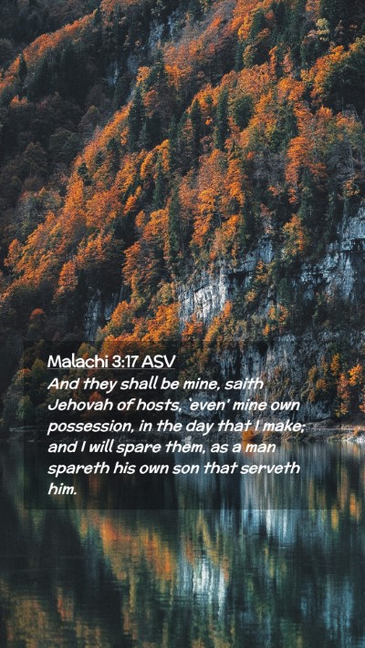 Picture 02 - Malachi 3:17 ASV Mobile Phone Wallpaper - And they shall be mine, saith Jehovah of hosts, - Mobile Bible Verse Wallpaper