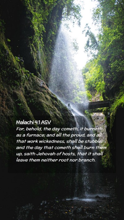 Picture 02 - Malachi 4:1 ASV Mobile Phone Wallpaper - For, behold, the day cometh, it burneth as a - Mobile Bible Verse Wallpaper