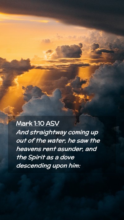 Picture 02 - Mark 1:10 ASV Mobile Phone Wallpaper - And straightway coming up out of the water, he - Mobile Bible Verse Wallpaper