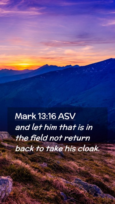 Picture 02 - Mark 13:16 ASV Mobile Phone Wallpaper - and let him that is in the field not return back - Mobile Bible Verse Wallpaper