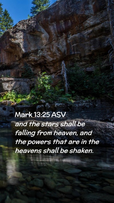 Picture 02 - Mark 13:25 ASV Mobile Phone Wallpaper - and the stars shall be falling from heaven, and - Mobile Bible Verse Wallpaper