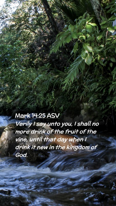 Picture 02 - Mark 14:25 ASV Mobile Phone Wallpaper - Verily I say unto you, I shall no more drink of - Mobile Bible Verse Wallpaper