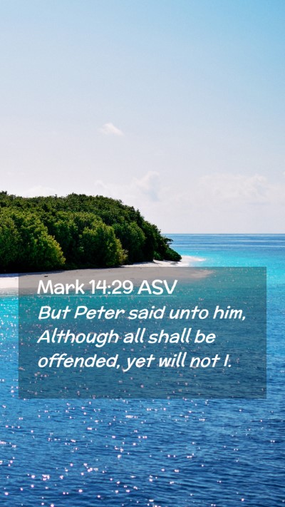 Picture 02 - Mark 14:29 ASV Mobile Phone Wallpaper - But Peter said unto him, Although all shall be - Mobile Bible Verse Wallpaper