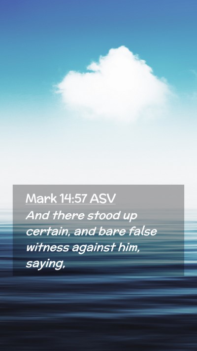 Picture 02 - Mark 14:57 ASV Mobile Phone Wallpaper - And there stood up certain, and bare false - Mobile Bible Verse Wallpaper
