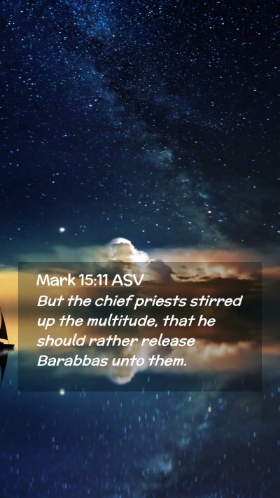 Picture 02 - Mark 15:11 ASV Mobile Phone Wallpaper - But the chief priests stirred up the multitude, - Mobile Bible Verse Wallpaper