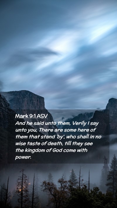 Picture 02 - Mark 9:1 ASV Mobile Phone Wallpaper - And he said unto them, Verily I say unto you, - Mobile Bible Verse Wallpaper