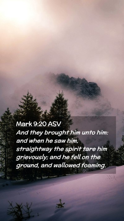 Picture 02 - Mark 9:20 ASV Mobile Phone Wallpaper - And they brought him unto him: and when he saw - Mobile Bible Verse Wallpaper